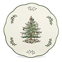 Spode Christmas Tree Round Trivet | 9 Inch Trivet for Hot Dishes and Pans | Perfect Christmas Serveware and Home Décor | Made from Fine Earthenware | Dishwasher Safe