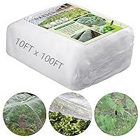 Garden Netting Plant Covers 10x100 Ft Net Ultra Fine Mesh Protection Netting for Vegetable Plants Fruits Flowers Crops Greenhouse Row Cover Raised Bed Barrier Mosquito Net Screen Protection Net Cover