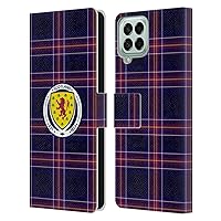 Head Case Designs Officially Licensed Scotland National Football Team Tartan Logo 2 Leather Book Wallet Case Cover Compatible with Samsung Galaxy M53 (2022)