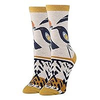 Women’s Colorful Patterned Dress Socks, Premium Cotton Casual Fashion Crew Socks, Clear Earth