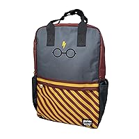 Loungefly x Harry Potter Glasses Gryffindor Nylon Backpack (One Size, Red/Yellow Multi)