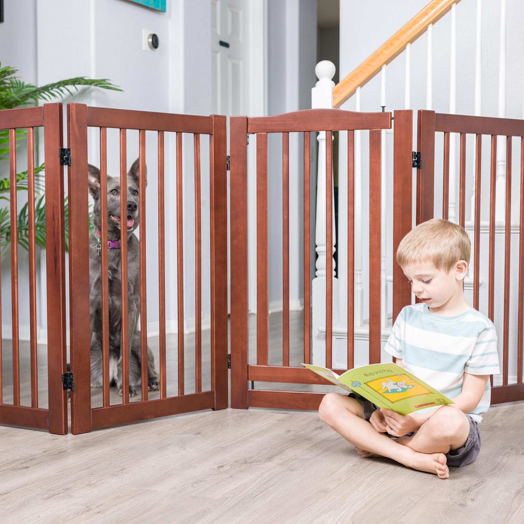 Primetime Petz 360 Configurable Freestanding Dog Gate with Door for Home