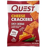 Quest Lemon Cake Protein Bars, 12 Count and Cheese Crackers, Spicy Cheddar Blast, 12 Count