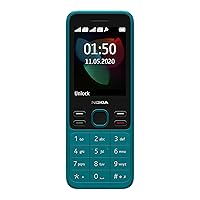 Nokia 150 Version 2020 Feature Phone (2,4 Zoll, 4 MB interner Speicher (erweiterbar auf bis zu 32 GB per MicroSD-Karte), 4 MB RAM, Dual SIM) Cyan