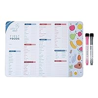 Baby's First Foods Tracker Fridge Magnet, Dry Erase Activity Poster, Daily Food Log, 101 Before One, Baby Food Chart/Checklist 25x35cm