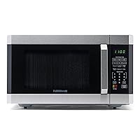 Farberware Countertop Microwave 1100 Watts, 1.6 cu ft - Smart Sensor Microwave Oven With LED Lighting and Child Lock - Perfect for Apartments and Dorms - Easy Clean - Stainless Steel