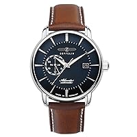 Zeppelin Men's Watch with Leather Strap Atlantic Series Automatic Date 8470
