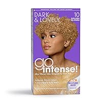 Dark and Lovely Ultra Vibrant Permanent Hair Color Go Intense Hair Dye for Dark Hair with Olive Oil for Shine and Softness, Golden Blonde