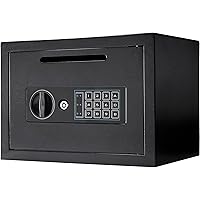 AX11934 Compact 0.57 Cubic Ft Digital Multi-User Keypad Security Business Depository Drop Safe with Front Load Drop Box for Money, Cash & Mail Lock Box