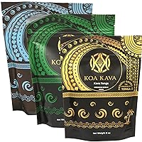 8 oz Koa Kava Bundle with Premium Tongan, Fijian Waka and Vanuatu Waka Kava Root Powder