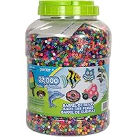 Perler Fuse Bead Craft Kit with Ironing Paper, Storage Container, and Instructions, Multicolor 32002 Piece, Small
