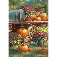 12x18 Inch Double Sided Garden Flag Fall Flag, Farm Pumpkin Fall Garden Flag For Outdoor Yard Decoration