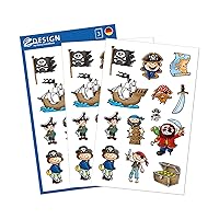 Avery Zweckform 53198 Children Sticker, 63 Paper Material Pirates