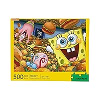 AQUARIUS SpongeBob SquarePants Puzzle (500 Piece Jigsaw Puzzle) - Officially Licensed SpongeBob Merchandise & Collectibles - Glare Free - Precision Fit - 14 x 19 Inches