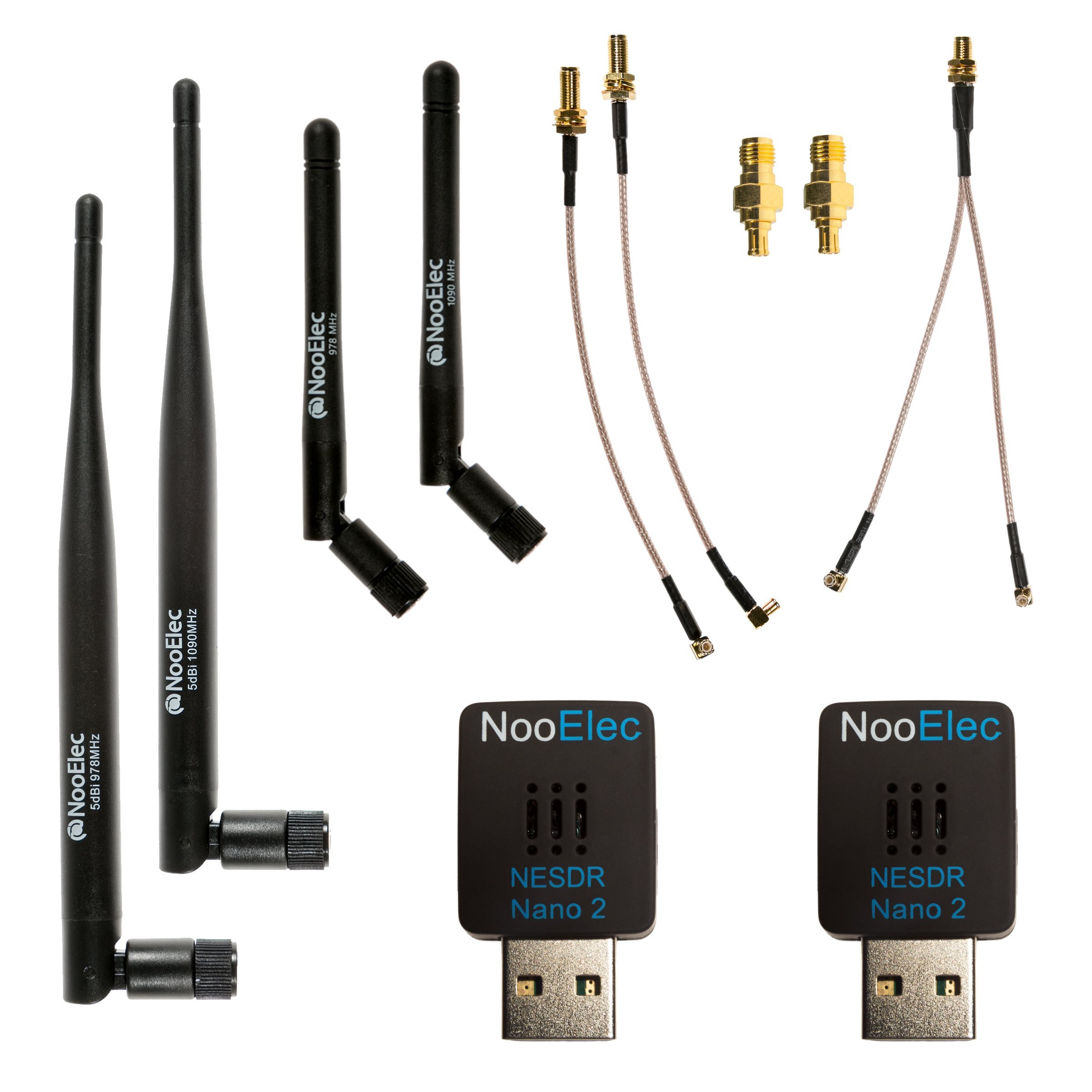 Nooelec Dual-Band NESDR Nano 2 ADS-B (978MHz UAT & 1090MHz 1090ES) Bundle for Stratux, Avare, Foreflight, FlightAware & Other ADS-B Software Applic...