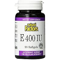 Natural Factors Vitamin E (d-alpha Tocopheryl Acetate) 400iu Softgels, 90-Count