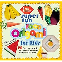 Super Fun Food Origami for Kids: 20 Easy Patterns with 44 Sheets of Colored and Color-Your-Own Paper (Happy Fox Books) Food-Inspired Paper-Crafting Kit for Kids Ages 6-9, with Easy-Fold Lines