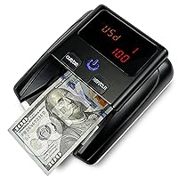 K605 Counterfeit Bill Detector for US Dollars, Automatic 4 Ways Feeding, Checks for UV(Ultraviolet), MG(Magnetic), IR(Infrared), Paper Quality and Size, Verifies Currency Denomination