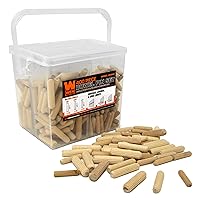 72-Pack General Tools 840014 1/4-Inch Fluted Wood Dowel Pins 