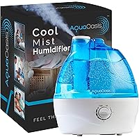 Cool Mist Humidifier (2.2L Water Tank) Quiet Ultrasonic Humidifiers for Bedroom & Large room - Adjustable -360 Rotation Nozzle, Auto-Shut Off, Humidifiers for Babies Nursery & Whole House