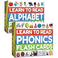 Phonics Flash Cards for Kids Ages 4-8 and Alphabet Flash Cards for Kids 3-6