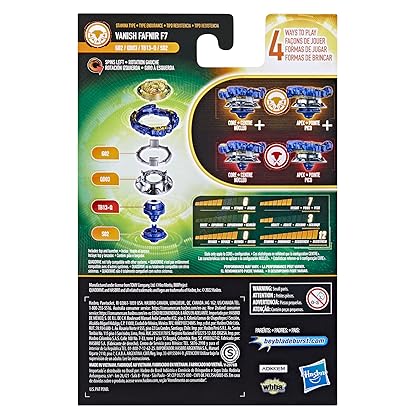 BEYBLADE Burst QuadDrive Vanish Fafnir F7 Spinning Top Starter Pack - Stamina/Balance Type Battling Game with Launcher, Toy for Kids