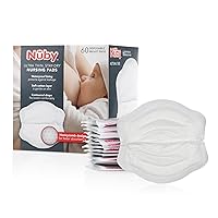 Nuby Stay-Dry Disposable 60 Piece Breast Pads, Honeycomb, Ultra-Thin