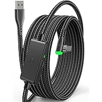 INIU 16FT Link Cable for Meta Oculus Quest 2/3/Pro and PC VR Gaming - USB 3.0 Type C Cable with Separate Charging Port for VR Headset Accessories