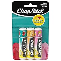 ChapStick I Love Summer Collection Pink Lemonade, Peaches and Cream, and Sweet Watermelon Lip Balm Tubes Variety Pack, Lip Balm Variety Pack - 0.15 Oz Each (Pack of 3)
