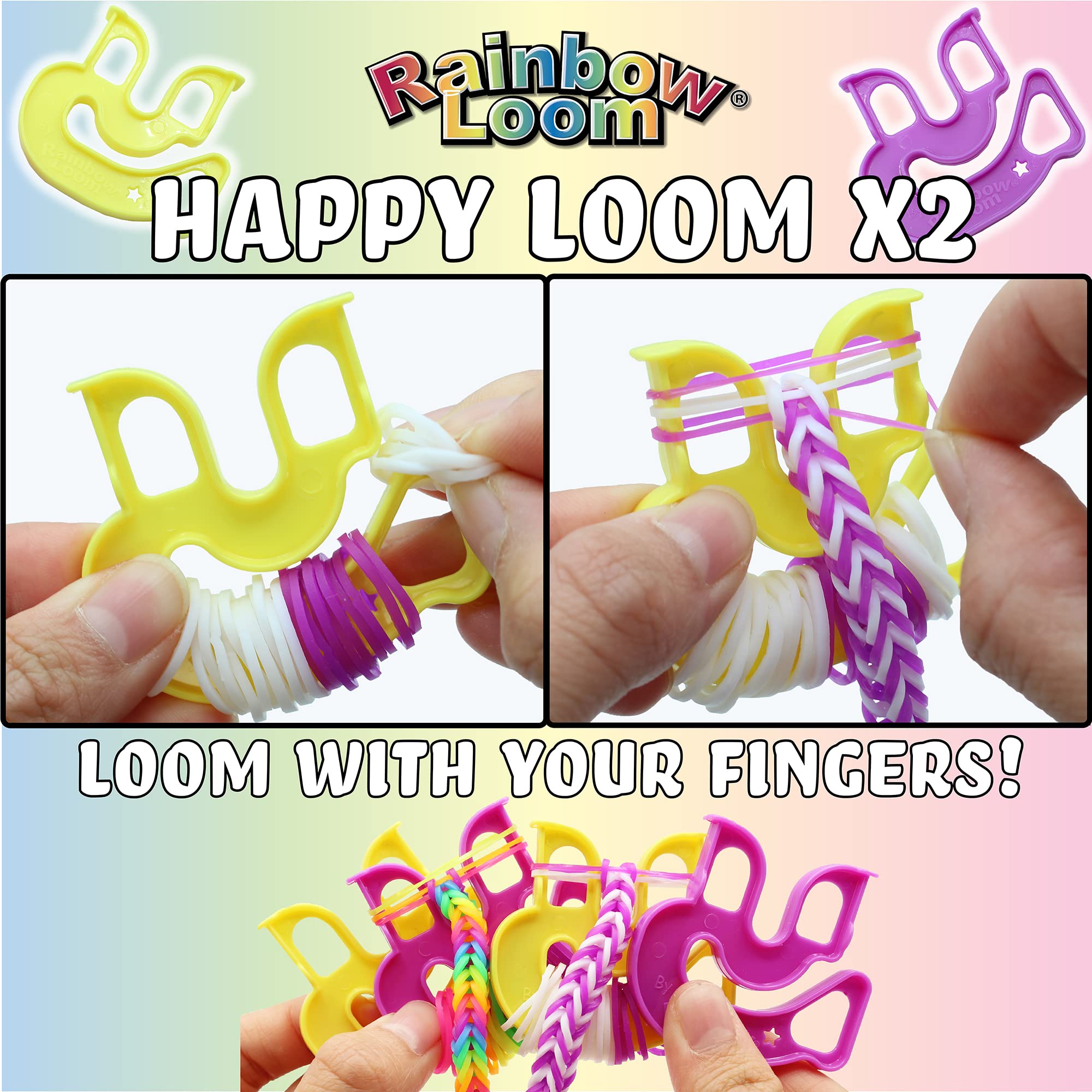 Rainbow Loom® Loomi-Pals Glow in The Dark Mega Combo Set Features 60 Cute Assorted LP Charms, The New RL2.0, Alpha & Pony Beads, 17 Colored Bands (2 Glow) All in a Carrying Case for Boys and Girls 7+