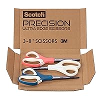 Scotch Brand Precision Ultra Edge Scissors, 8 Inch, 3-Pack (1458-3AMZ-ESF)