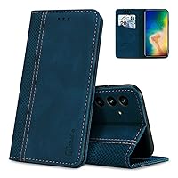 Case for Nokia C32 Premium PU Leather Flip Wallet Case with Magnetic Closure Kickstand Card Slots Folio Mobile Phone Case Cover Protective Case Blue