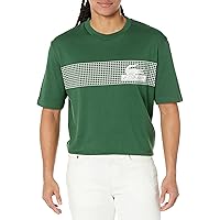 Lacoste Contemporary Collection's Men's Short Sleeve Loose Fit Tennis Net Graphic Tee Shirt