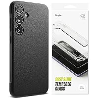 Ringke Onyx Case Compatible with Galaxy S24 Plus [Black] + Glass Compatible with Galaxy S24 Plus [2 Pack]