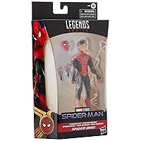 Spider-Man Marvel Legends Series 6-inch Scale Upgraded Suit Spider-Man Action Figure Toy Premium Design and Articulation, 1 Figure, and 4 Accessories Exclusive