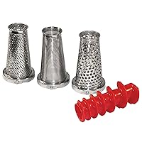 4 Piece Accessory Kit for Tomato Press and Sauce Maker ,Silver