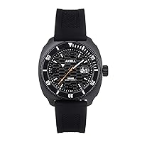 Axwell Mirage Quartz Black Silicone Silver Men's Watch with Date AXWAW111-1