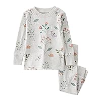 little planet by carter's unisex-baby Baby and Toddler 2-piece Pajamas made with Organic Cotton, Botanical, 18 Months