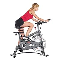 Indoor Cycling Exercise Bike with Magnetic/Felt Resistance and Belt/Chain Drive Optional Bluetooth Connectivity with SunnyFit® App