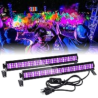 36W 12 LED Black Light Bar, Black Lights for Glow Party, UV Blacklight, Fluorescent Reactive, Wide Application, Excellent Heat Dissipation, Easy to Install