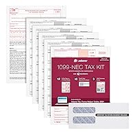 Adams 1099 NEC Forms 2021, Tax Kit for 12 Recipients, 5 Part Laser 1099 Forms, 3 1096, Self Seal Envelopes & Tax Forms Helper Online (TXA12521-NEC)