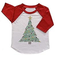 Toddler, Youth, Baby Christmas Holiday Shirt - Santa Unicorn, Christmas Truck, Santa Dinosaur, and Rhinestone Tree