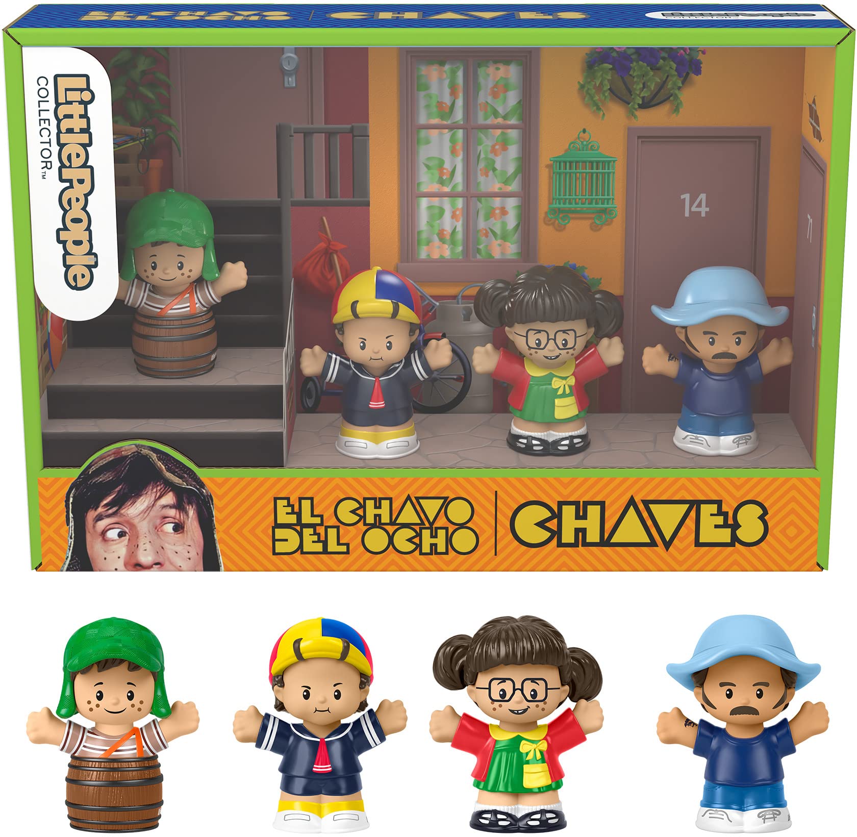 Little People Collector El Chavo TV Series Special Edition Set In A Display Gift Package, 4 Figures