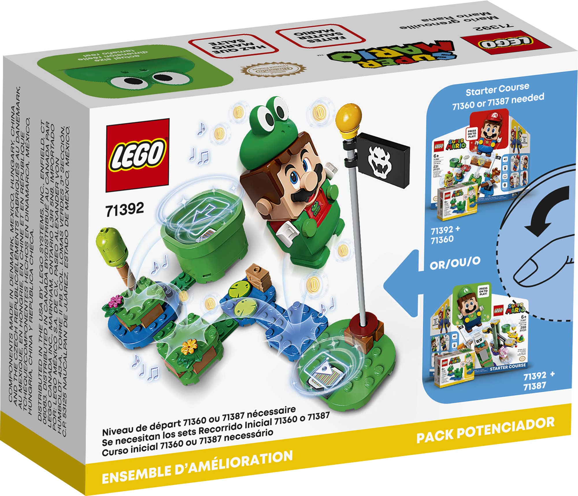 LEGO Super Mario Frog Mario Power-Up Pack 71392 Building Kit; Collectible Gift Toy for Creative Kids; New 2021 (11 Pieces)