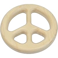 Peace Sign Shaped Maple Teether - Made in USA