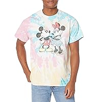 Disney Characters Mickey Minnie Retro Young Men's Short Sleeve Tee Shirt