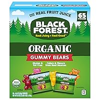 Organic Gummy Bears Candy, 0.8 Ounce Pouches (65 Count)