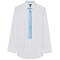 Tommy Hilfiger Boys' Long Dress Shirt with Straight Tie, Collared Button-Down with Cuff Sleeves