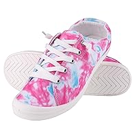Women's Canvas Sneaker Shoes Low Top Lace Up Fashion Sneakers Casual Slip On Walking Shoes