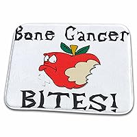 3dRose Funny Awareness Support Cause Bone Cancer Mean Apple - Dish Drying Mats (ddm-120484-1)